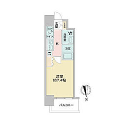 ファーストフィオーレ江坂レガリス 1Kの間取図画像