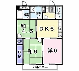 アミ・デ・コア5 3DKの間取図画像