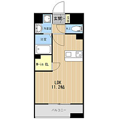 LIBTH-水前寺 ワンルームの間取図画像