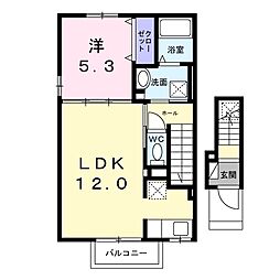 グローブレジデンスI 1LDKの間取図画像