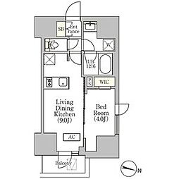 イプセ渋谷本町 1LDKの間取図画像