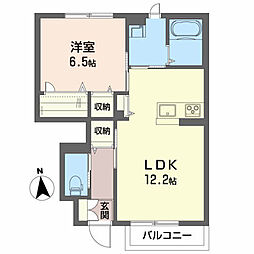 メゾン・エリュシオン 1LDKの間取図画像