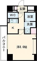 南海高野線 堺東駅 徒歩19分の賃貸マンション 1階1Kの間取り