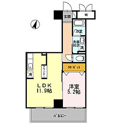グランドウェルストーン 1LDKの間取図画像