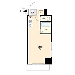 アソルティ東二番丁レジデンス 2階ワンルームの間取り