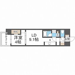 Urbanex梅田中崎町 1LDKの間取図画像