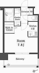 エンクレスト博多Rey 1Kの間取図画像