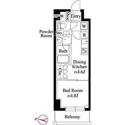 GRANPASEO清澄白河2 1DKの間取図画像