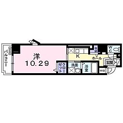 ステラ・ランド 7階1Kの間取り