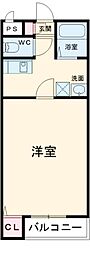 プレステージ藤塚 1階1Kの間取り