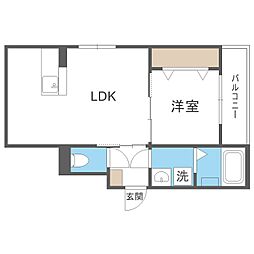 カトレア春日西 1LDKの間取図画像