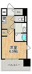 Modern Palazzo 東本町 1階1Kの間取り
