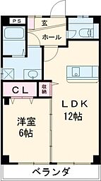 BARRYKS 1LDKの間取図画像