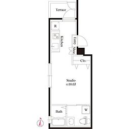 CASABIANCA ワンルームの間取図画像