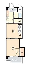 アンシャンテ中百舌鳥 1DKの間取図画像