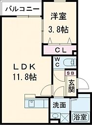 間取図画像 1LDK