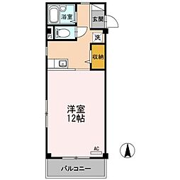 シティパルフジュウ ワンルームの間取図画像