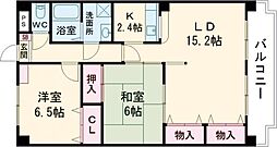 ピュア・プルーン 2LDKの間取図画像