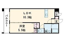 S-FORT平成けやき通り 1LDKの間取図画像