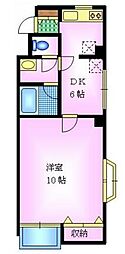 ラ・ビスタ丸の内 1DKの間取図画像