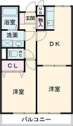 ヴィリアガレリア 2DKの間取図画像