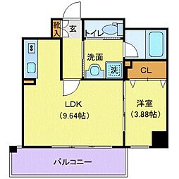 仙台市営南北線 泉中央駅 徒歩6分の賃貸マンション 2階1LDKの間取り