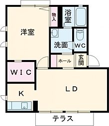 JR福知山線 福知山駅 バス13分 長山下車 徒歩8分の賃貸アパート 1階1LDKの間取り