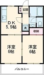 グランシャリオ 2DKの間取図画像