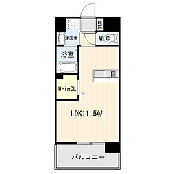 GLC熊本駅南 ワンルームの間取図画像