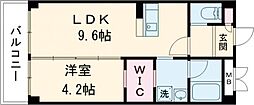 JR豊肥本線 武蔵塚駅 徒歩24分の賃貸マンション 2階1LDKの間取り