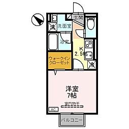 メゾン　ラ・ボーテ 2階1Kの間取り