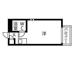 プレスイン駒場 ワンルームの間取図画像