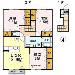 フォーチューン1 3LDKの間取図画像