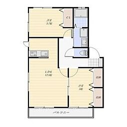 間取図画像 2LDK