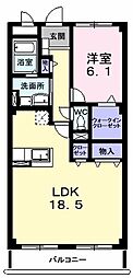 スプリングロードＡｋａｓａｋａ 5階1LDKの間取り