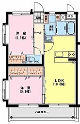 グッドウィル彩 2LDKの間取図画像