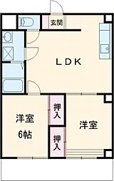 グリーンヒル神島 2LDKの間取図画像