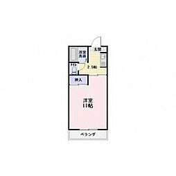 エブリワン 1Kの間取図画像