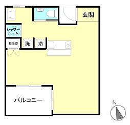 JR紀勢本線 和歌山駅 徒歩6分の賃貸アパート 4階ワンルームの間取り