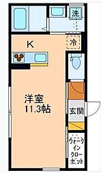 INTEGRAL新高岡駅前 2階ワンルームの間取り