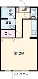 セジュール見和 ワンルームの間取図画像