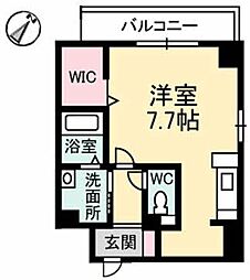 アブニール ワンルームの間取図画像