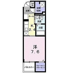 ハミングコート・おおたかの森 1Kの間取図画像