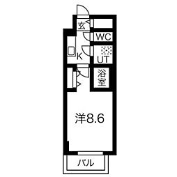 ファステート名古屋駅前アルティス 5階1Kの間取り