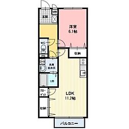 サープラス寿A 1LDKの間取図画像