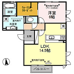 SoleilMS2 1LDKの間取図画像