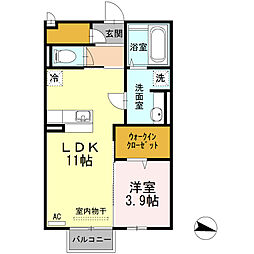 アイレックス 1LDKの間取図画像