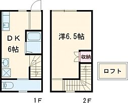 LOFT CAMILA 1階1DKの間取り