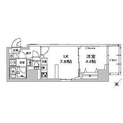 S-RESIDENCE神田avance 1DKの間取図画像