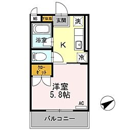 間取図画像 1K